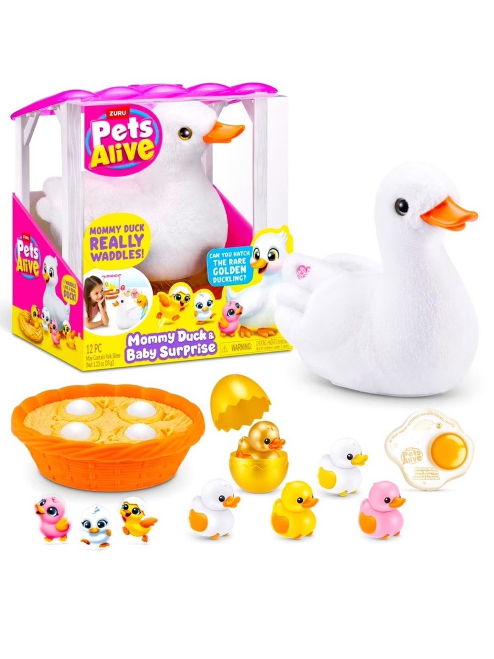 Pets Alive Mama Duck & Baby Duckling Surprise by ZURU Hatch Mystery Eggs! NEW
